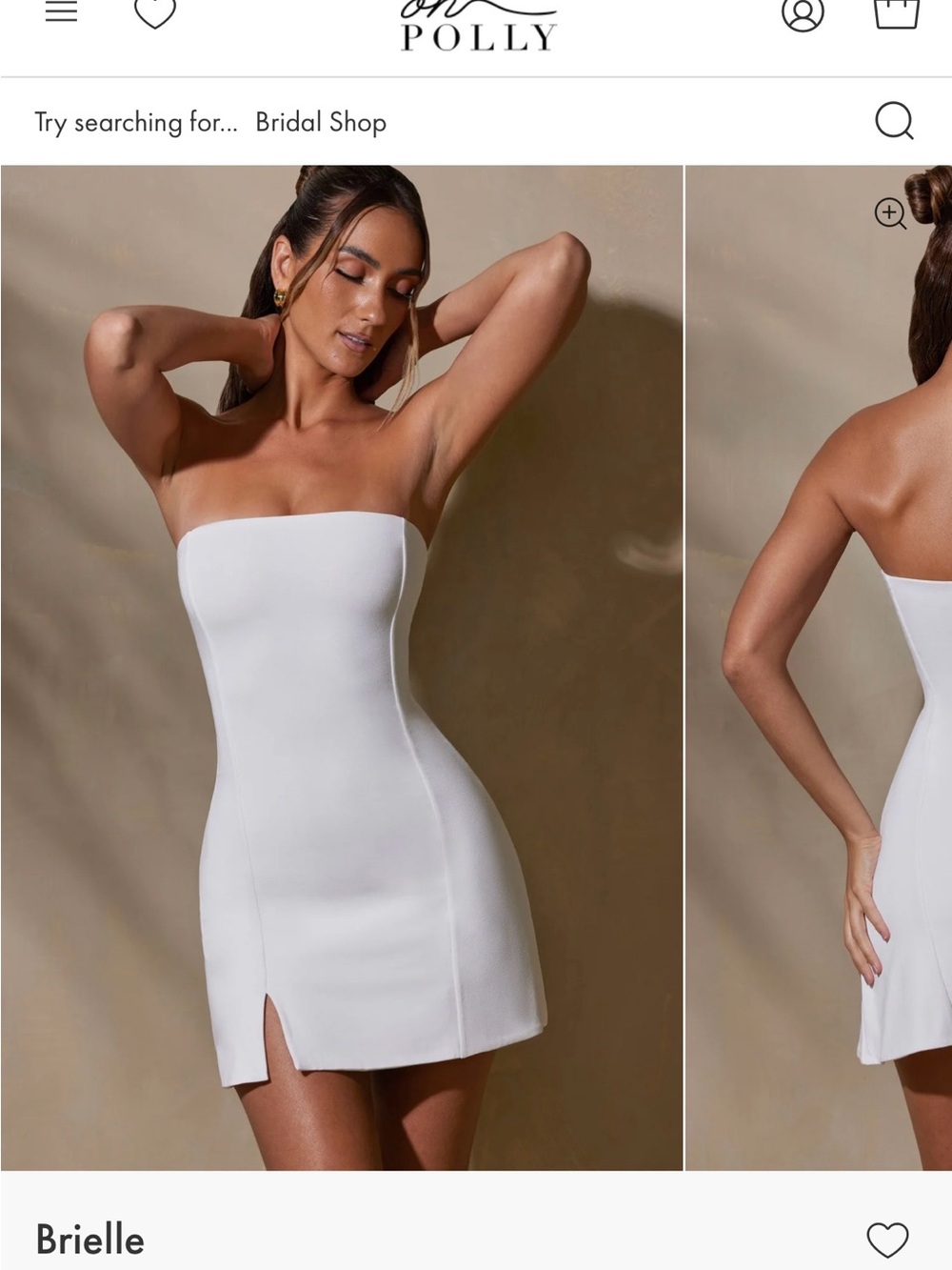 NWT Oh Polly Brielle Strapless Mini Dress in White